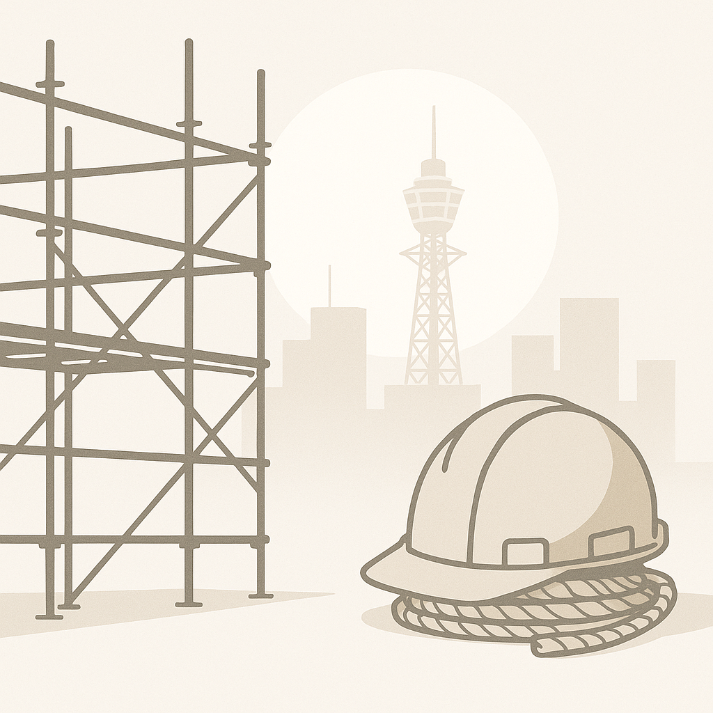 大阪市の足場とび現場求人 月給231,000円〜で成長